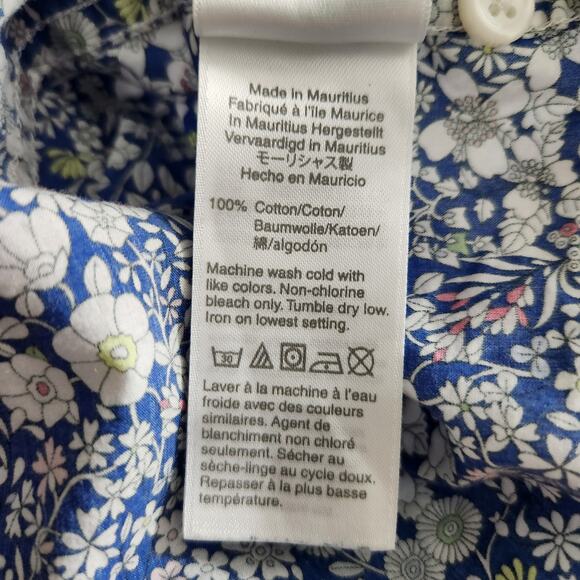 J. Crew Short-Sleeve Cotton Poplin Shirt in Liberty Floral Print Size Large - Picture 12 of 12